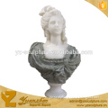 life size mixed color lady stone bust sculpture